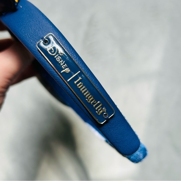 Walt Disney World 50th Anniversary Loungefly Blue Gold sequins Mickey ears EUC - Picture 5 of 9